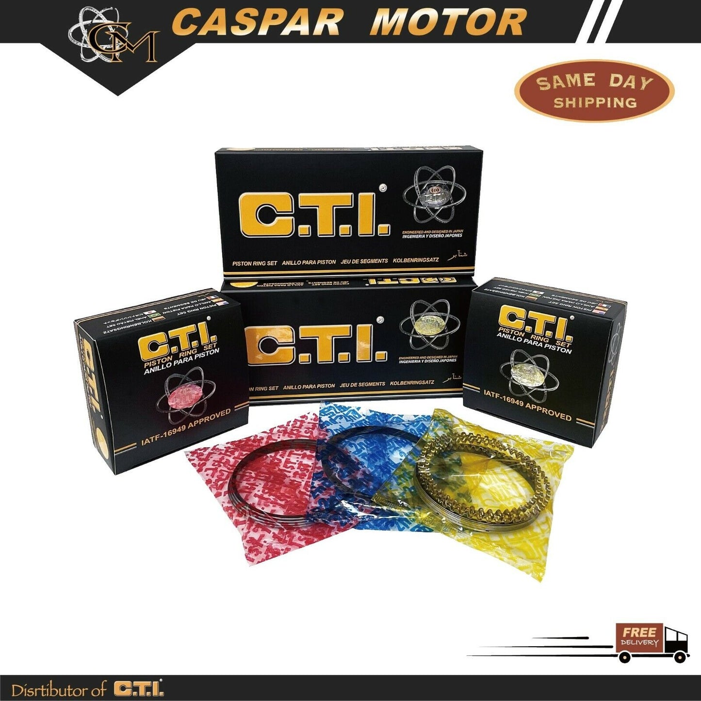 C.T.I. 11-085-05 +0.5mm PISTON RING SET FOR 80-84 NISSAN 200SX 510 2.0L L4 SOHC