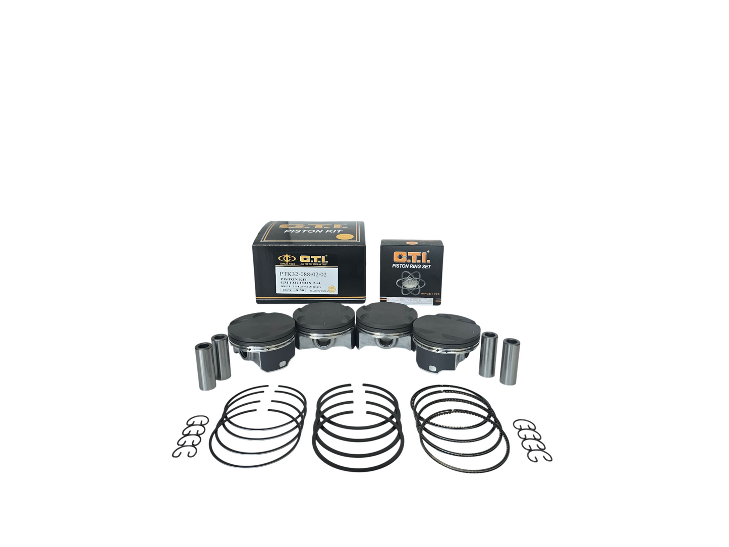 C.T.I. PTK32-088-02 Piston and Ring Kit For 2006-2017 Buick Chevrolet GMC 2.4L Ecotec