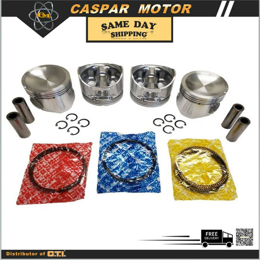 C.T.I. PT11-795-02 PISTON & RING KIT FOR 02-08 NISSAN PLATINA K4M 1.6L