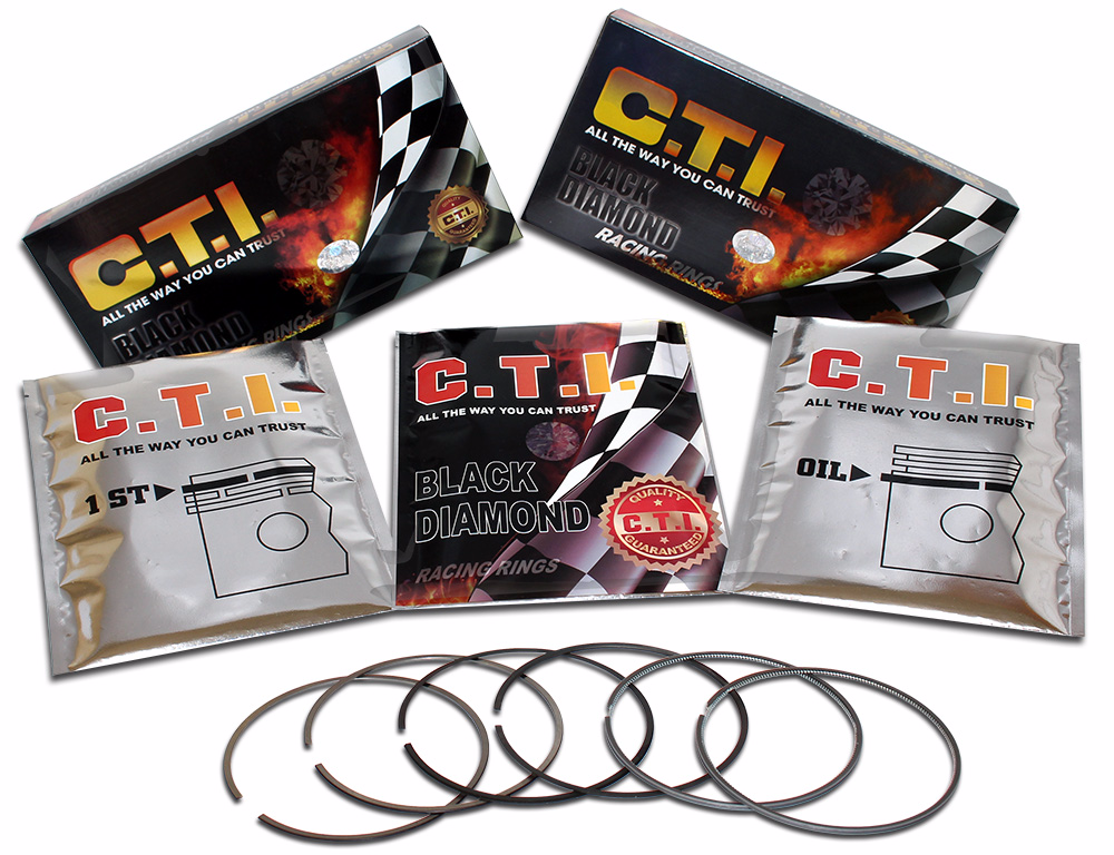 C.T.I. 31-083-03 Black Diamond Piston Rings For 18-20 Ford F-150 EcoBoost 2.7L